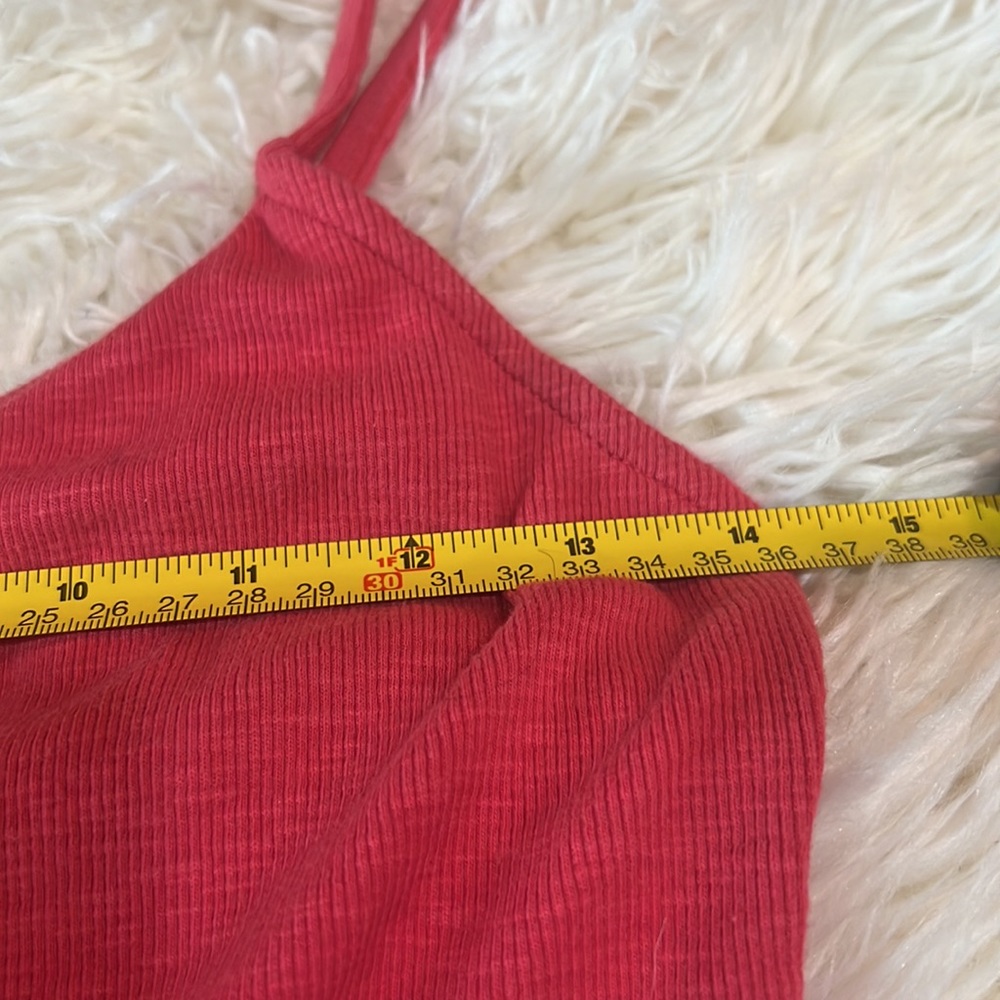 Free People beach ribbed pink button down dress - Picture 7 of 8
